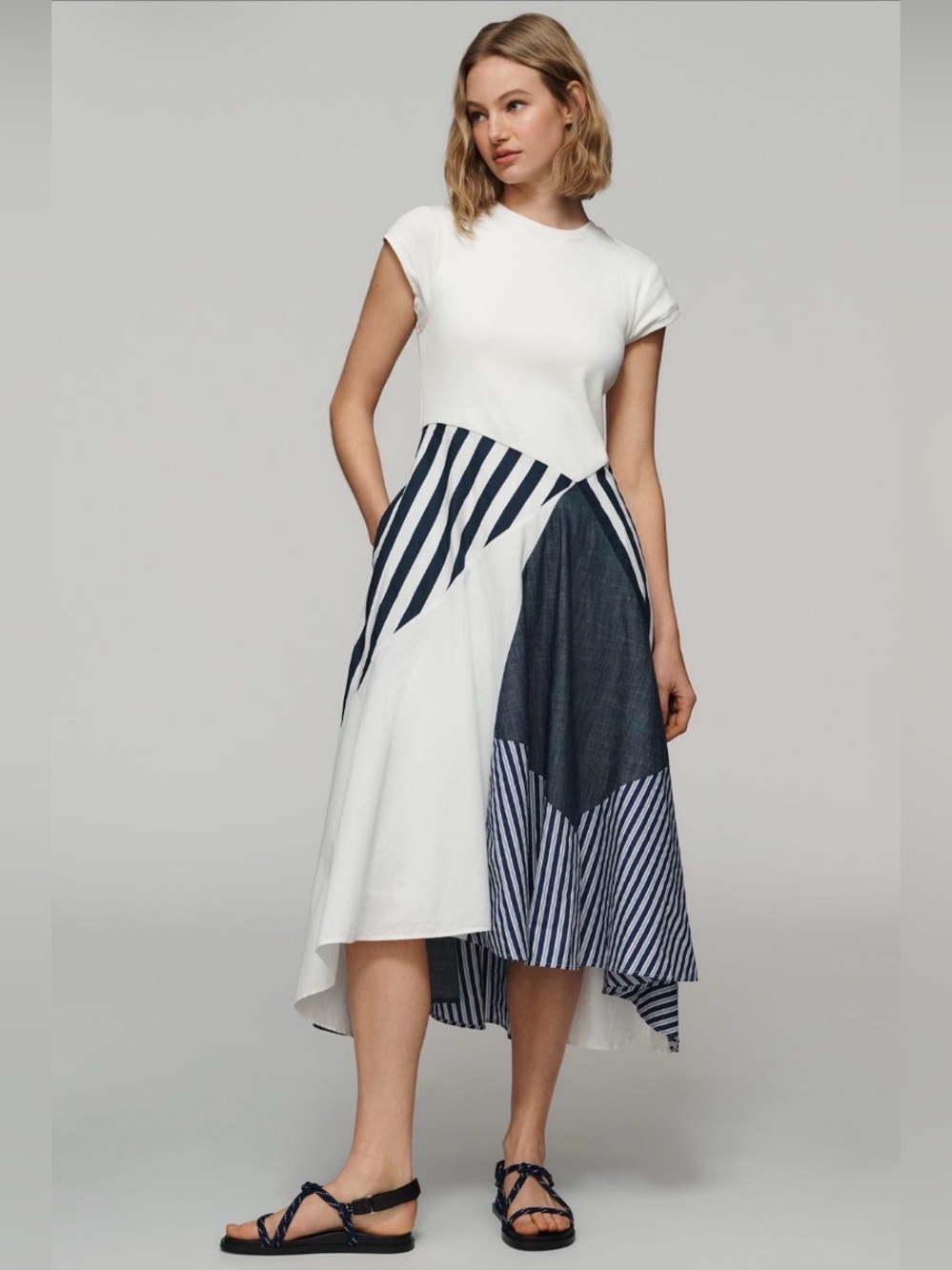 NWT Maeve Twofer Patchwork MIDI Dress